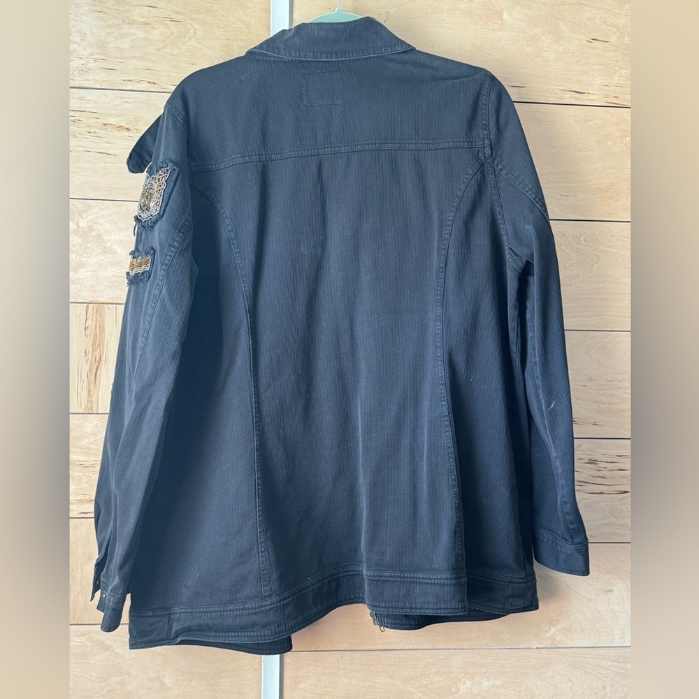 Torrid Black Utility Jacket With Patch Detail - image 6